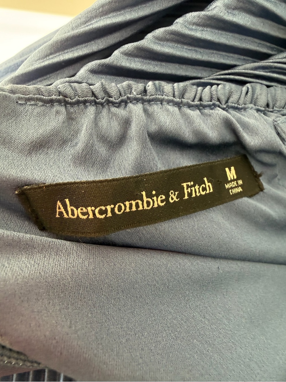 Abercrombie & Fitch Strapless Pleat Release Midi Dress Blue Medium 8308 - Picture 7 of 10